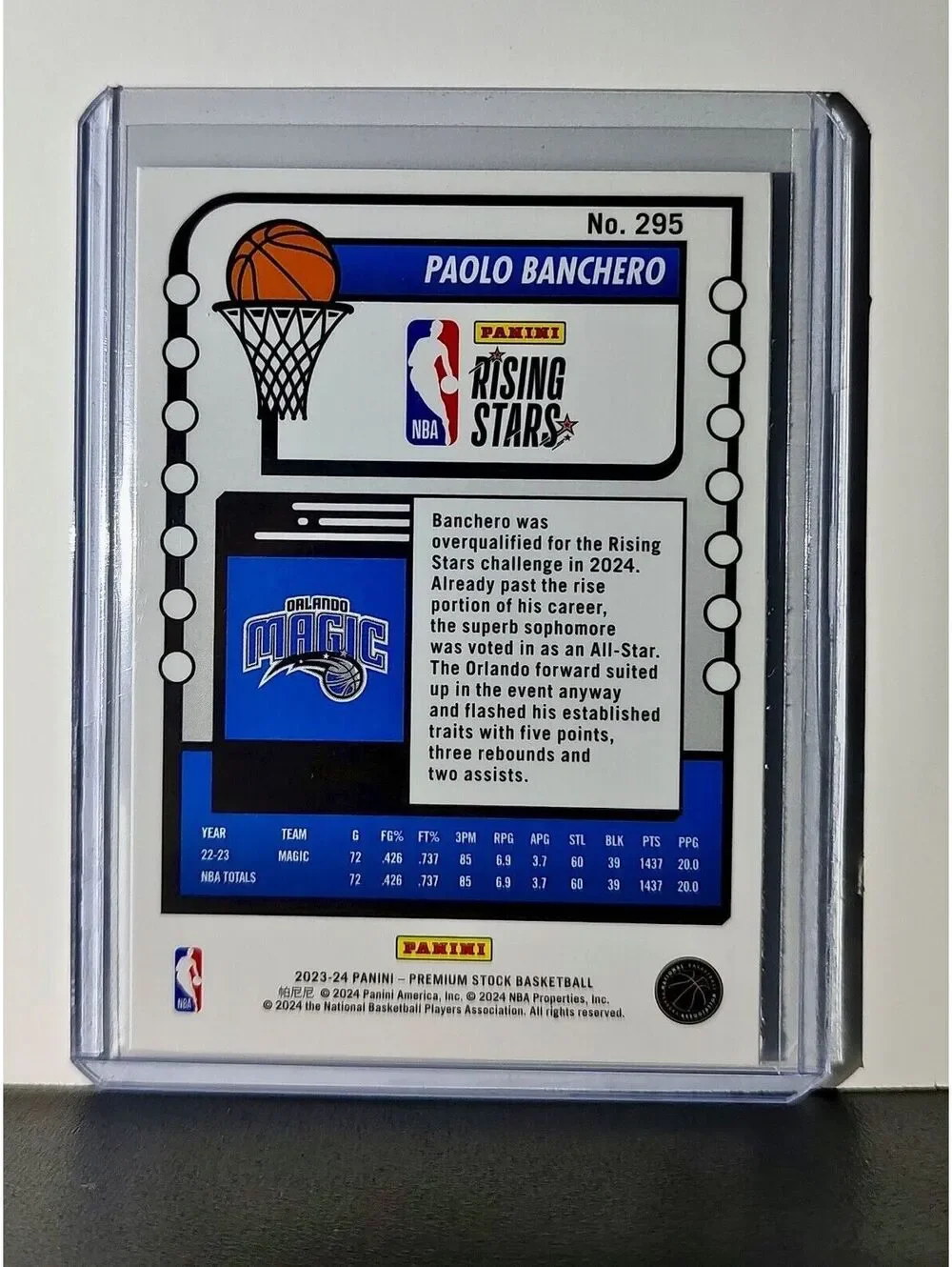 Paolo Banchero 2023-24 Panini Premium NBA Hoops Rising Stars #295 Card Magic
